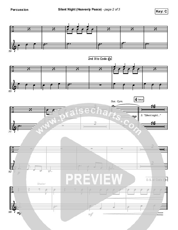 Silent Night (Heavenly Peace) Percussion (We The Kingdom / Dante Bowe / Maverick City Music)