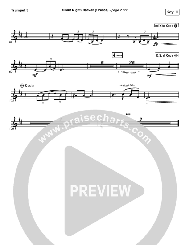 Silent Night (Heavenly Peace) Trumpet 3 (We The Kingdom / Dante Bowe / Maverick City Music)