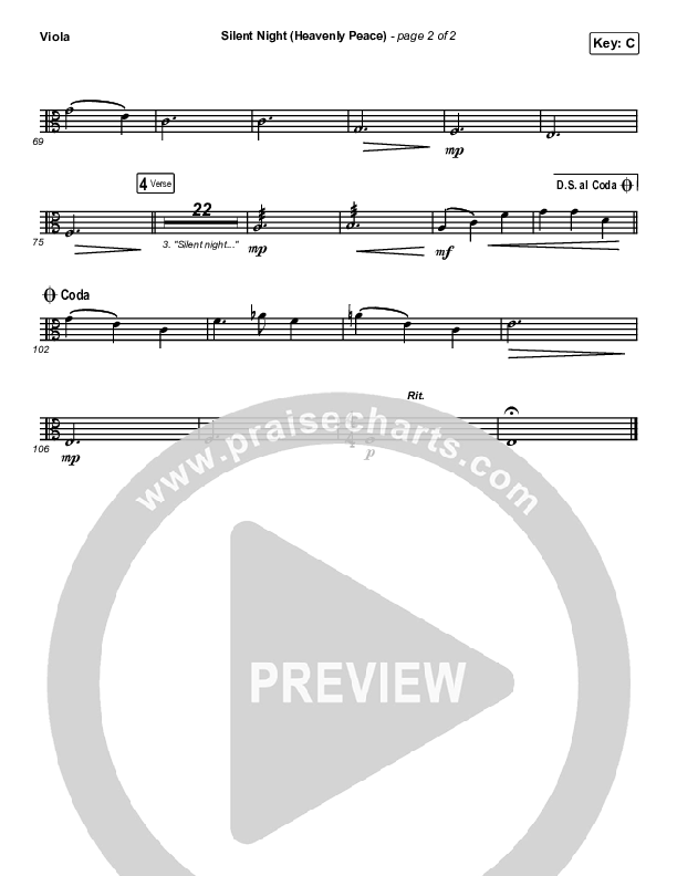 Silent Night (Heavenly Peace) Viola (We The Kingdom / Dante Bowe / Maverick City Music)