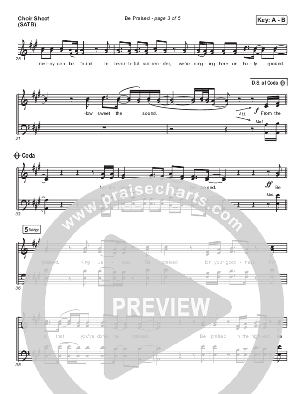 Be Praised Choir Vocals (SATB) (Mac Powell)