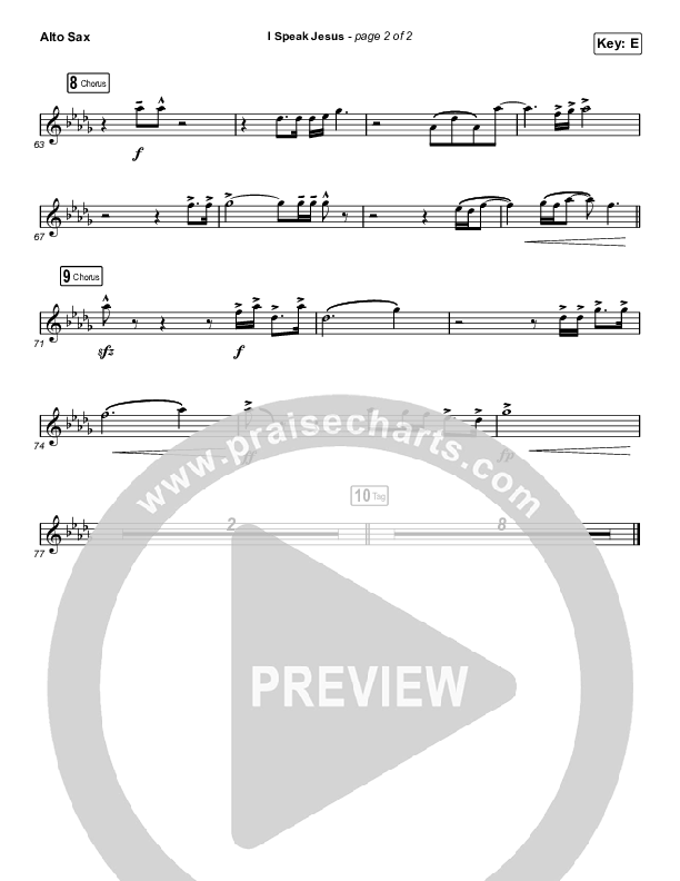 I Speak Jesus (Choral Anthem SATB) Alto Sax (Charity Gayle / Arr. Luke Gambill)
