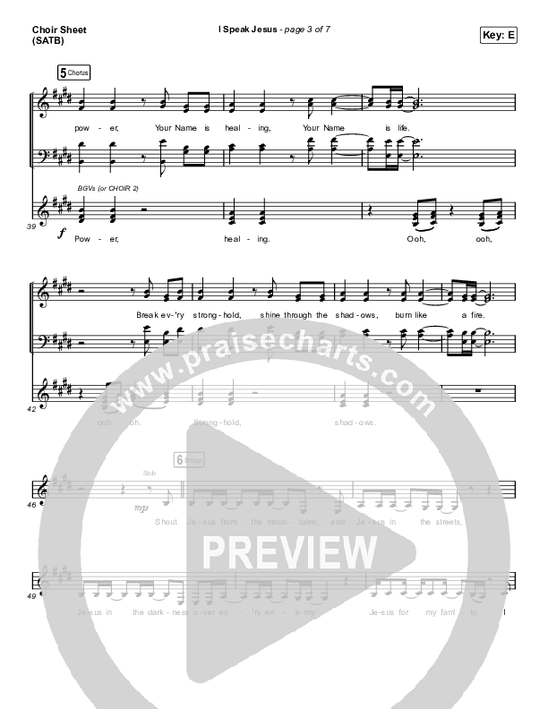 I Speak Jesus (Choral Anthem SATB) Choir Sheet (SATB) (Charity Gayle / Arr. Luke Gambill)