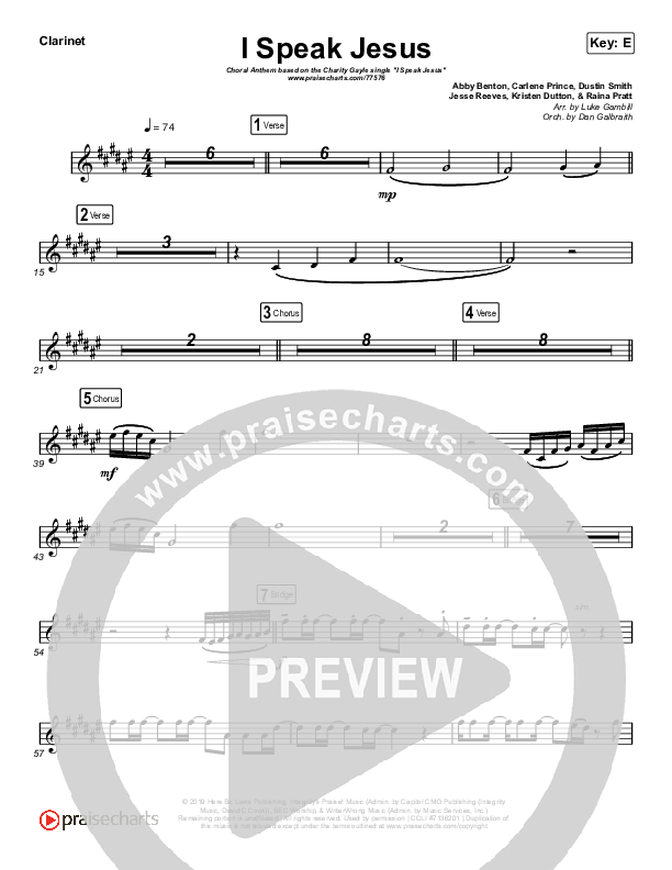 I Speak Jesus (Choral Anthem SATB) Wind Pack (Charity Gayle / Arr. Luke Gambill)