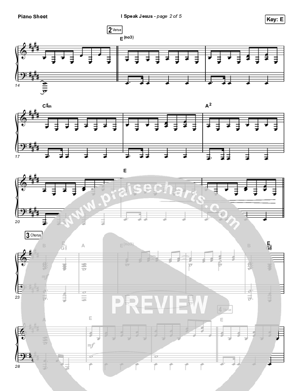 I Speak Jesus (Choral Anthem SATB) Piano Sheet (Charity Gayle / Arr. Luke Gambill)