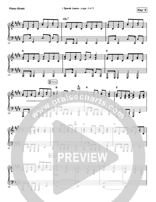 I Speak Jesus (Choral Anthem SATB) Piano Sheet (Charity Gayle / Arr. Luke Gambill)