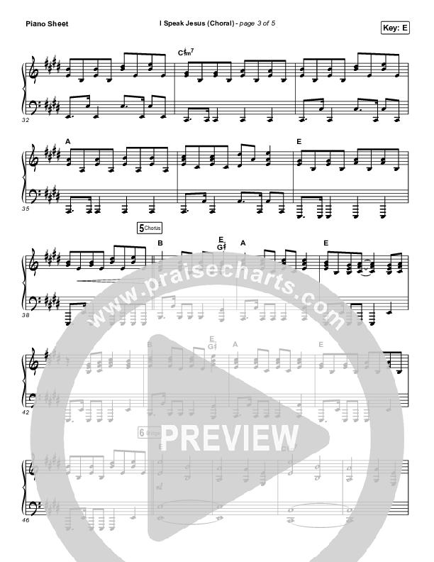 I Speak Jesus (Choral Anthem SATB) Piano Sheet (Charity Gayle / Arr. Luke Gambill)