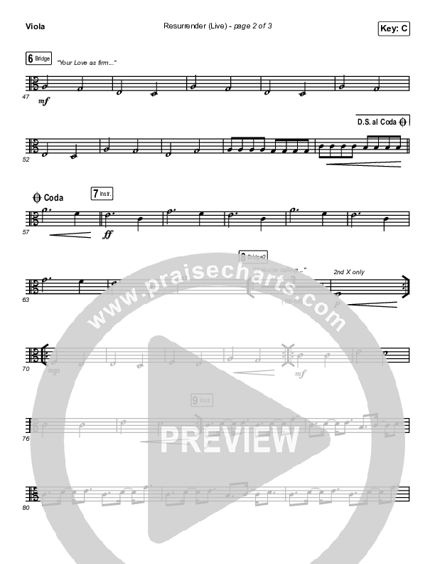 Resurrender (Live) Viola (Hillsong Worship / Brooke Ligertwood)