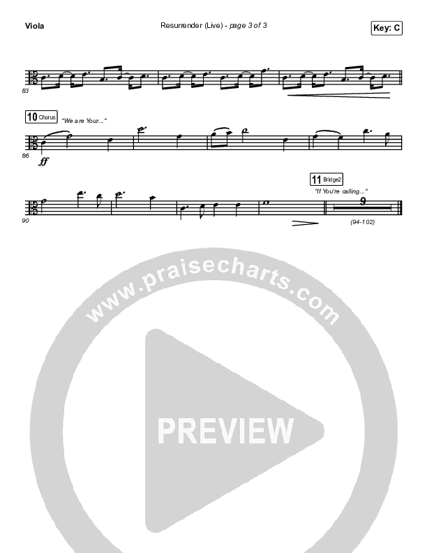 Resurrender (Live) Viola (Hillsong Worship / Brooke Ligertwood)