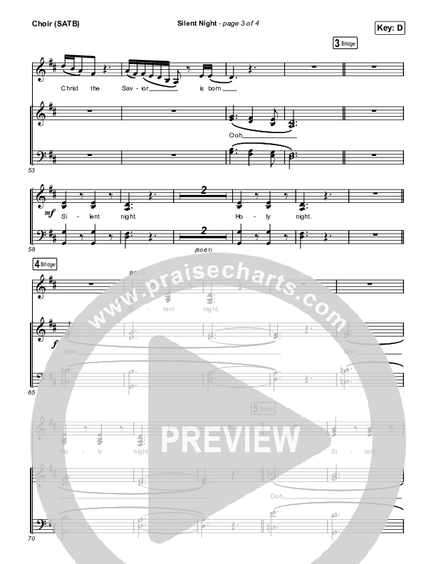 Silent Night Choir Sheet (SATB) (Zach Williams)