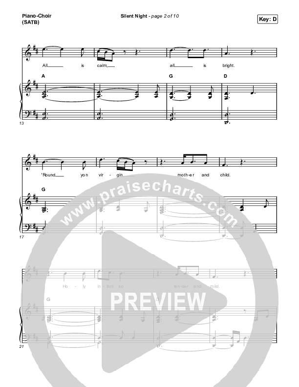 Silent Night Piano/Vocal Pack (Zach Williams)