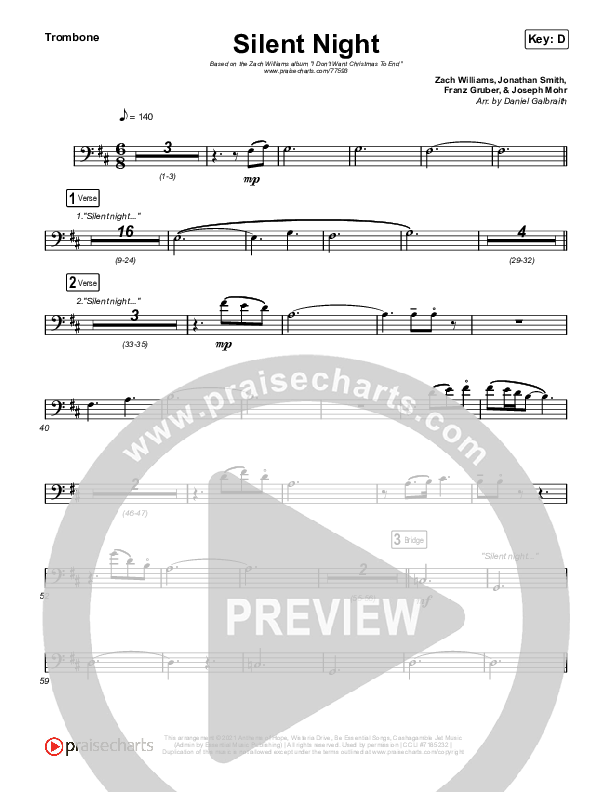Silent Night Trombone (Zach Williams)