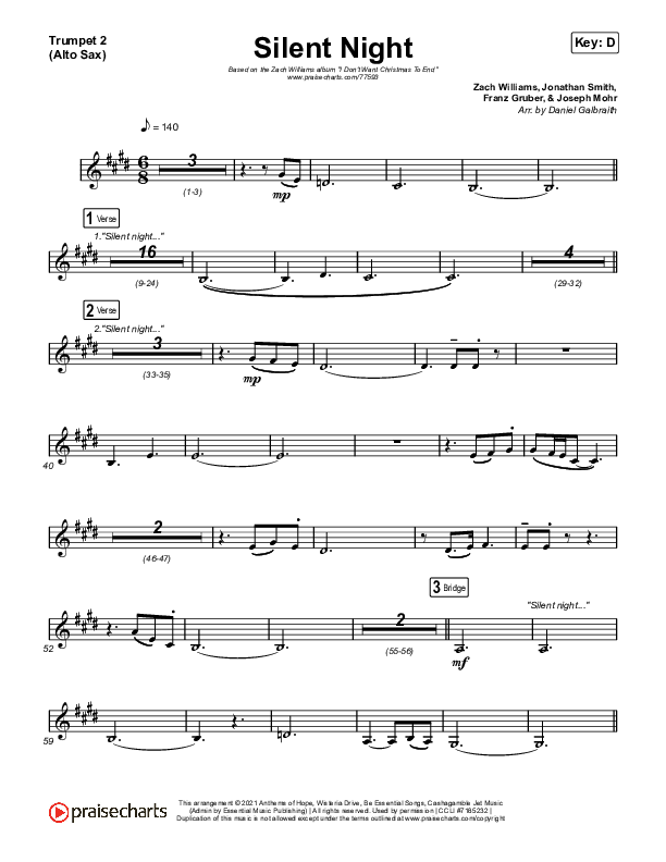 Silent Night Trumpet 2 (Zach Williams)