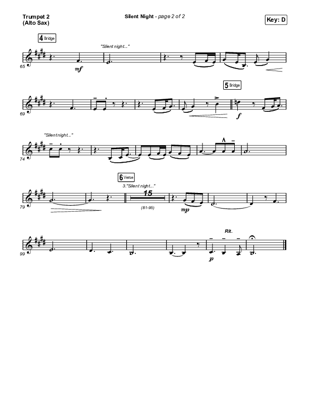 Silent Night Trumpet 2 (Zach Williams)