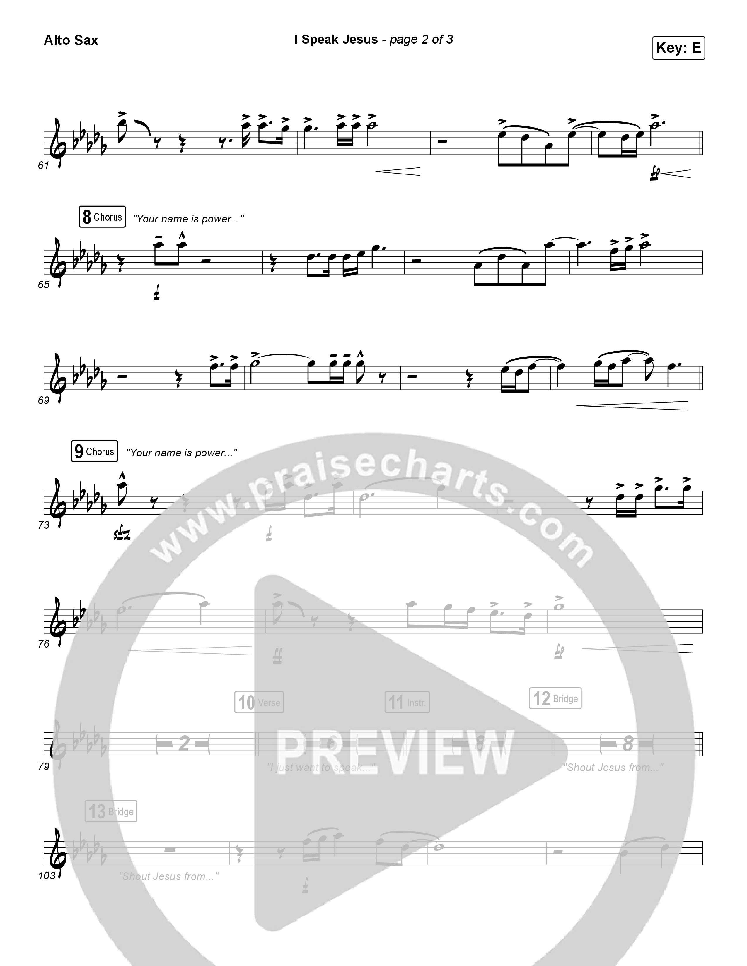 I Speak Jesus Alto Sax (Charity Gayle / Steven Musso)