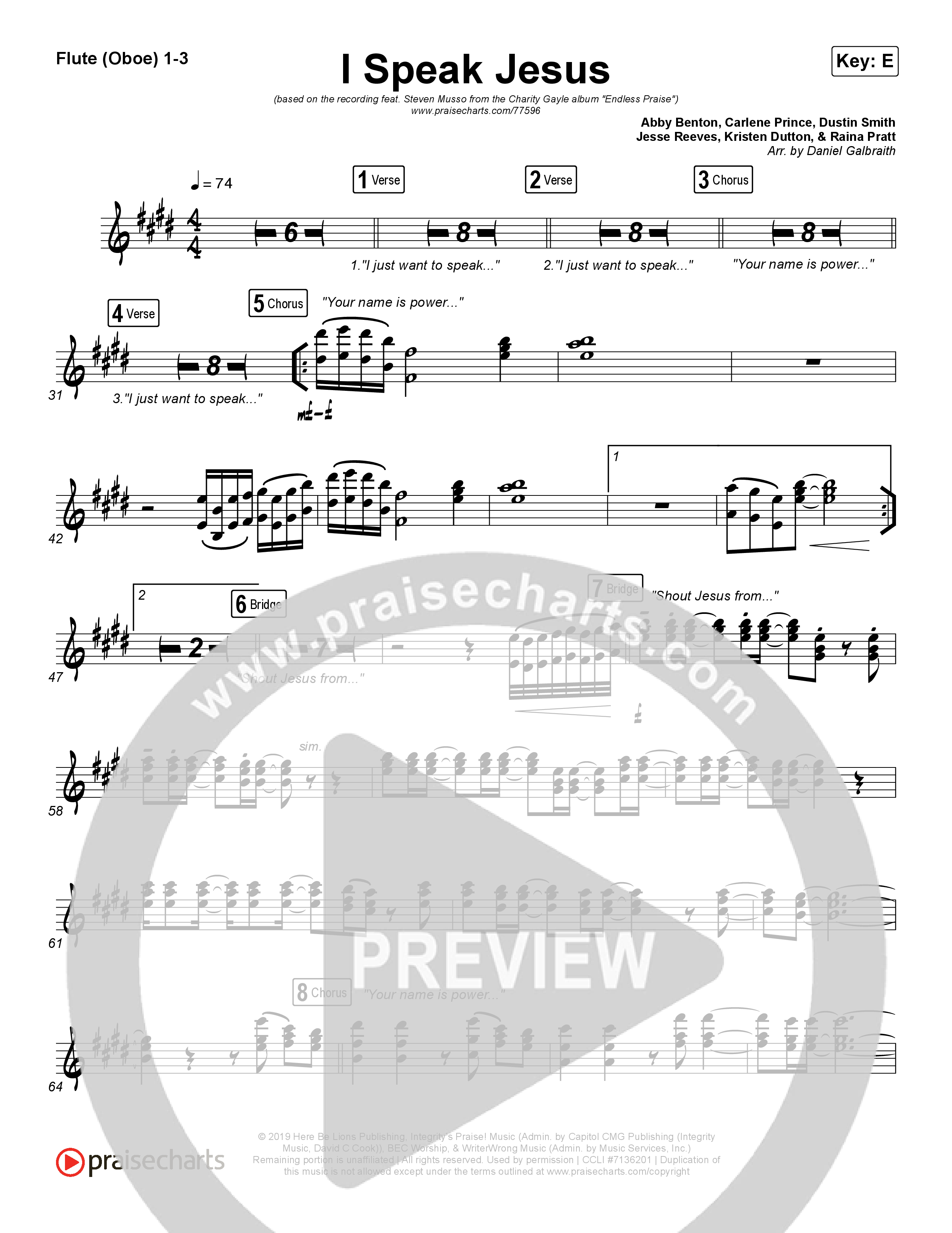 I Speak Jesus Wind Pack (Charity Gayle / Steven Musso)