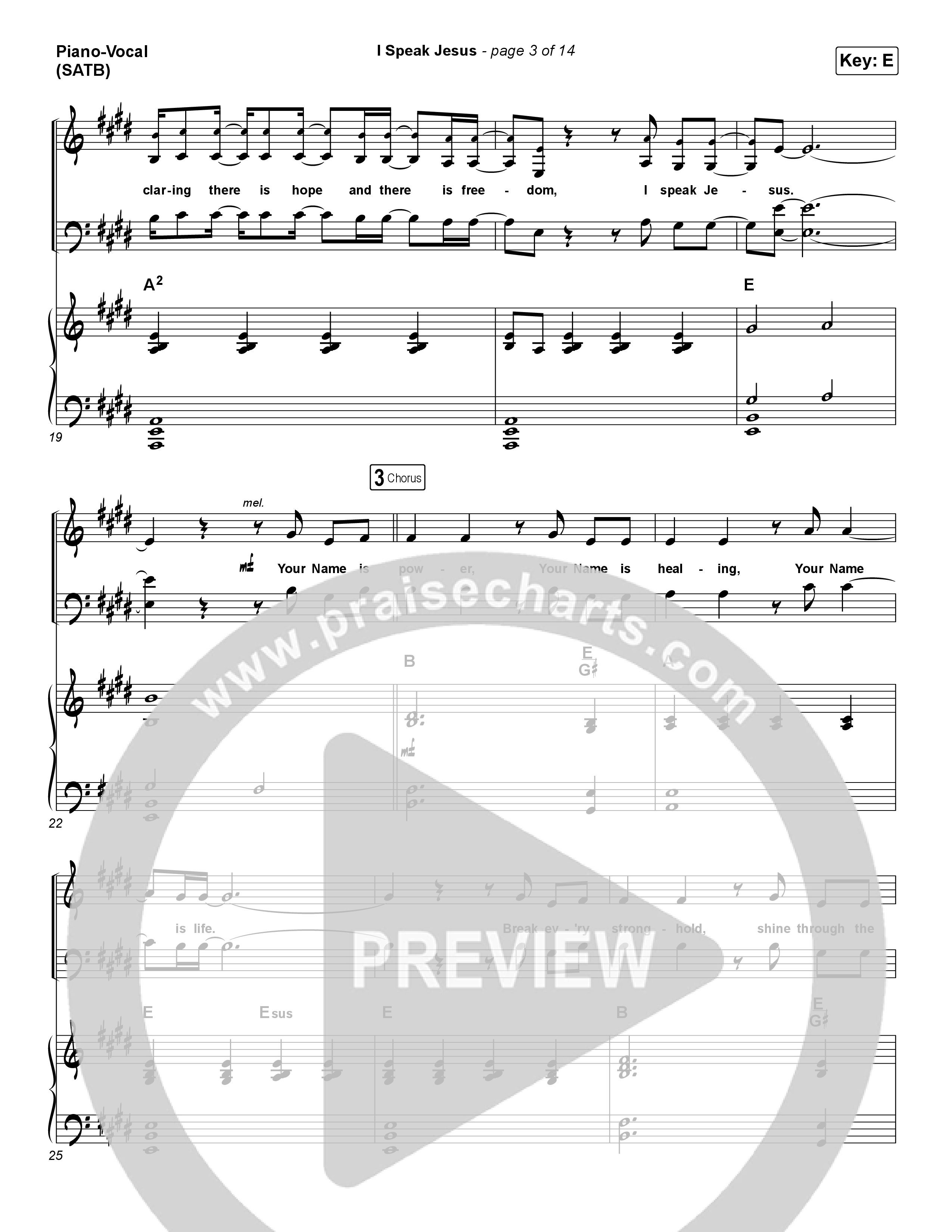 I Speak Jesus Piano/Vocal (SATB) (Charity Gayle / Steven Musso)