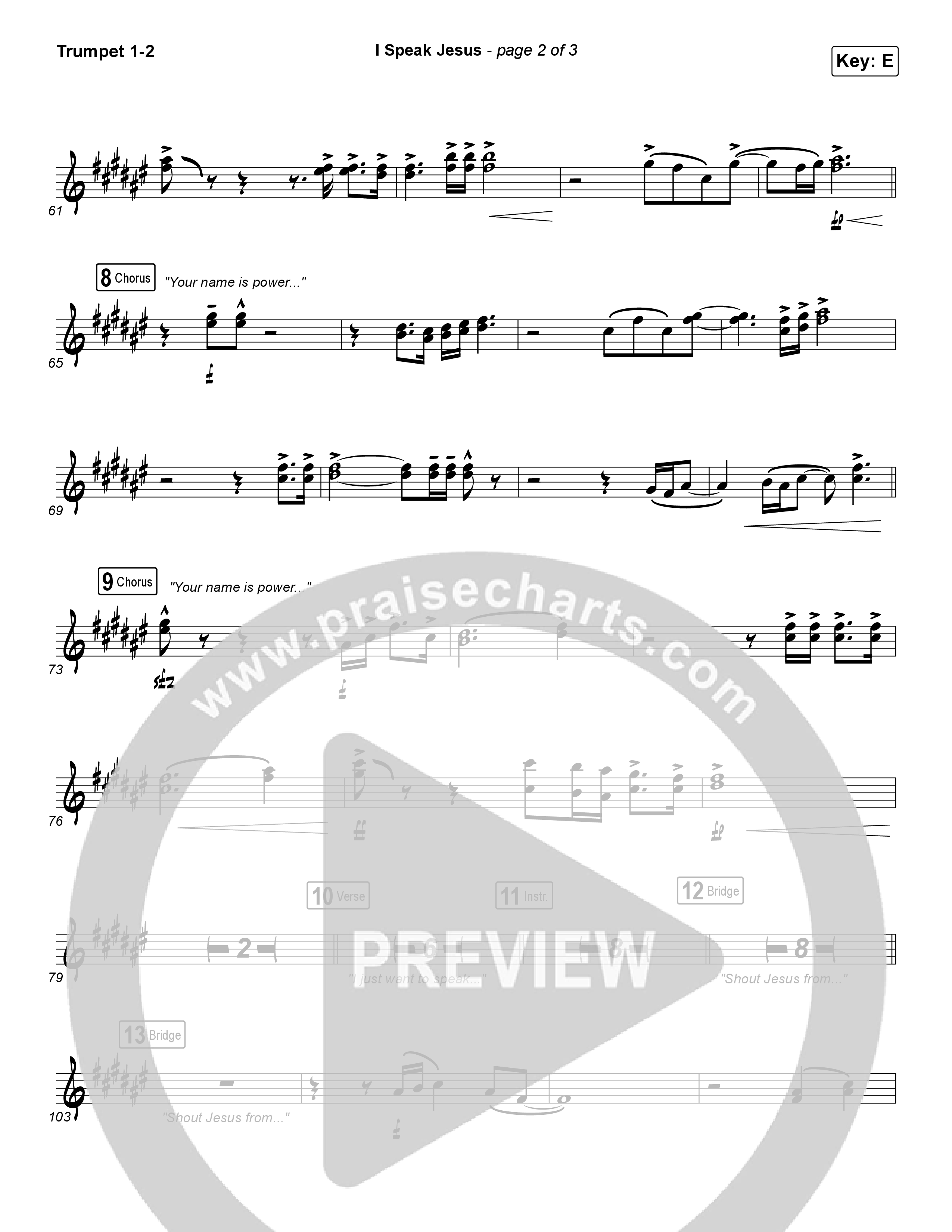 I Speak Jesus Trumpet 1,2 (Charity Gayle / Steven Musso)