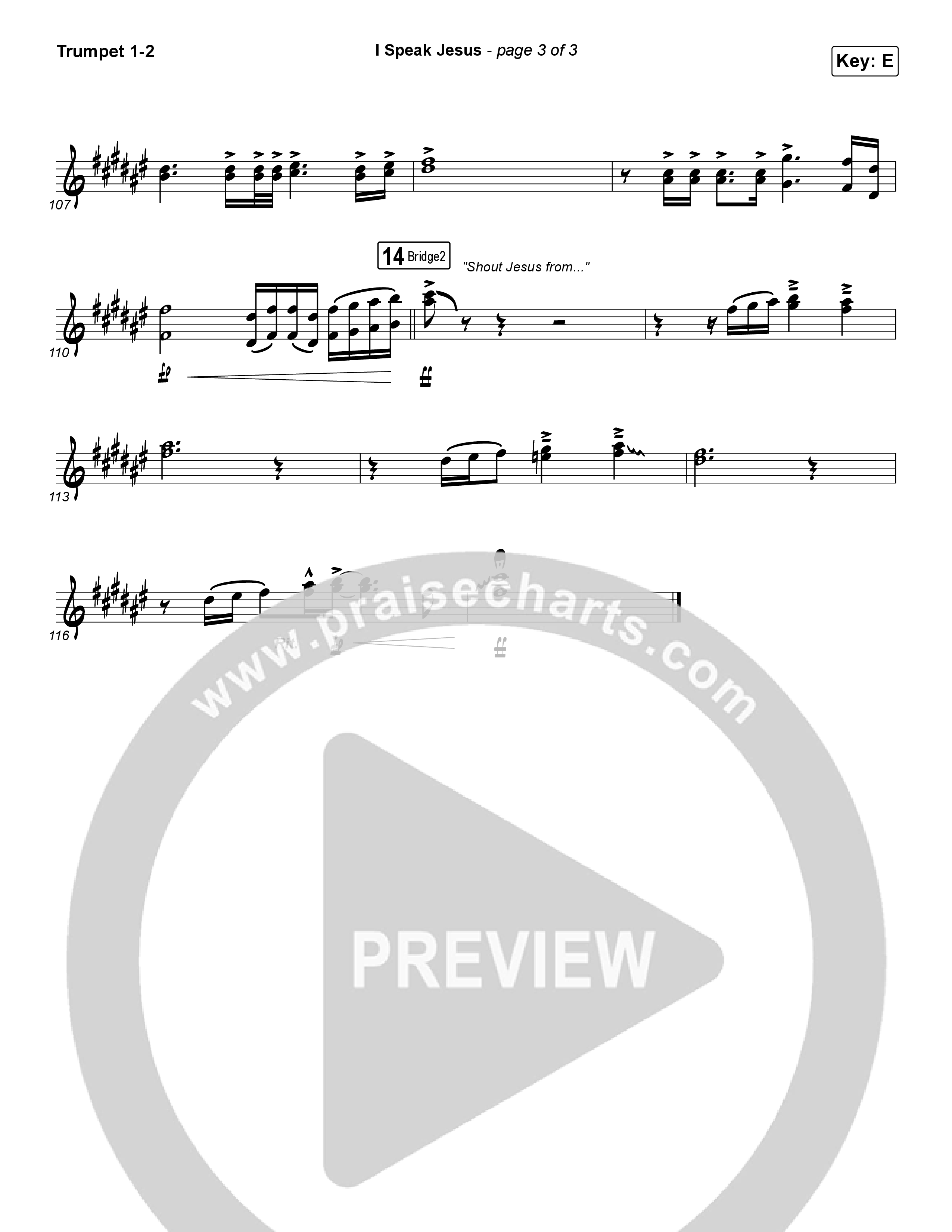 I Speak Jesus Trumpet 1,2 (Charity Gayle / Steven Musso)