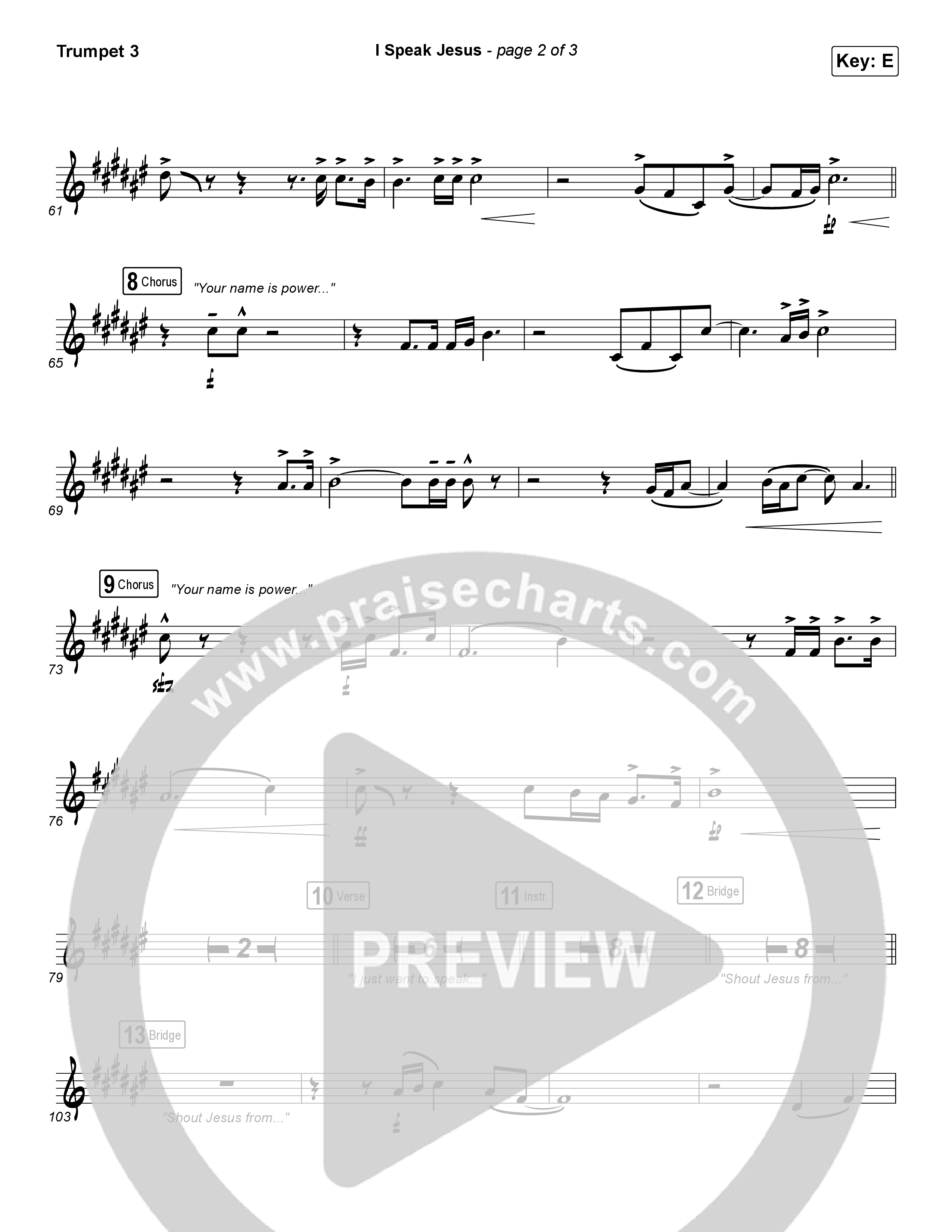 I Speak Jesus Trumpet 3 (Charity Gayle / Steven Musso)