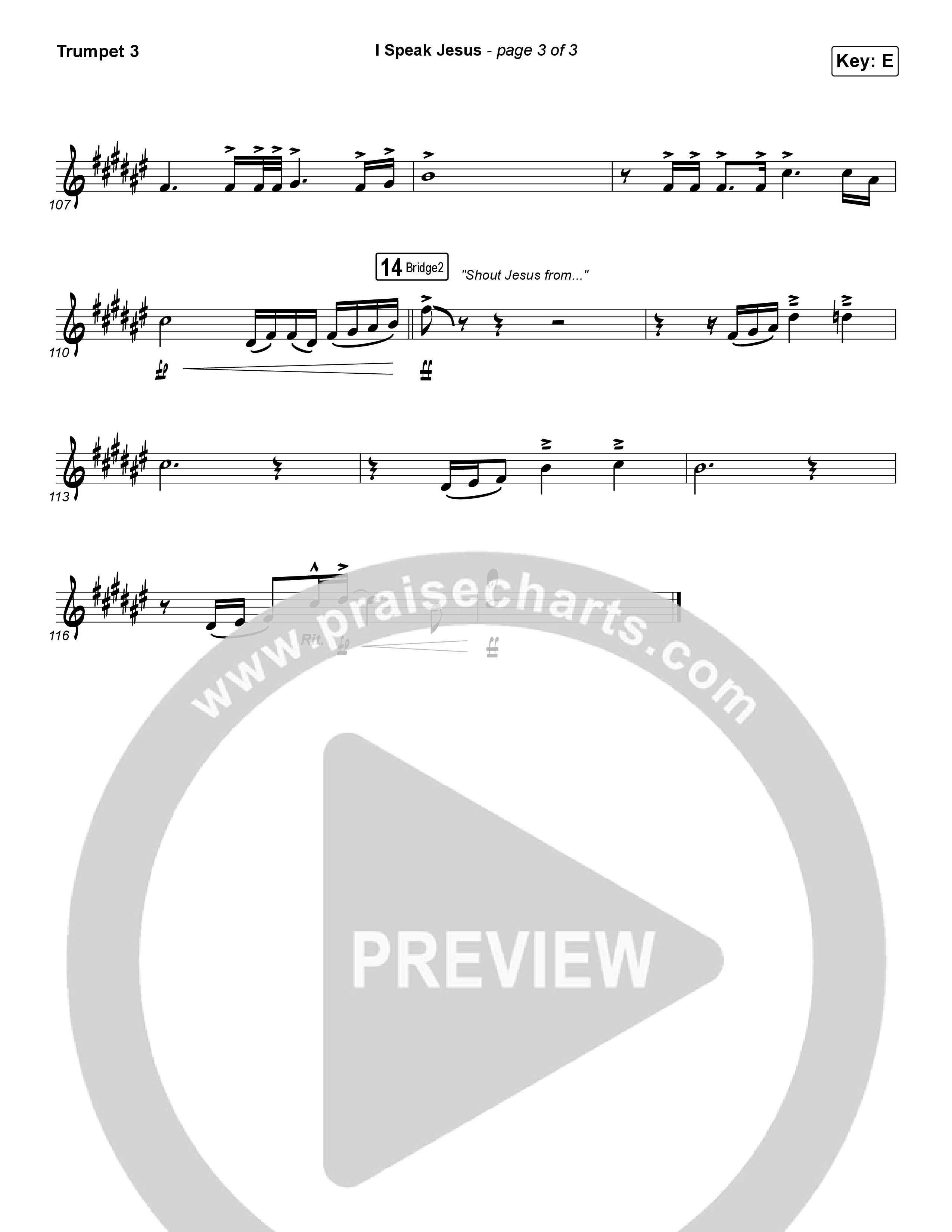 I Speak Jesus Trumpet 3 (Charity Gayle / Steven Musso)