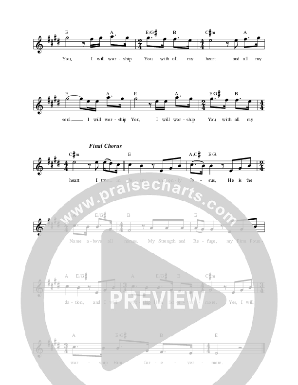 I Trust In Jesus Lead Sheet (Celtic Worship)