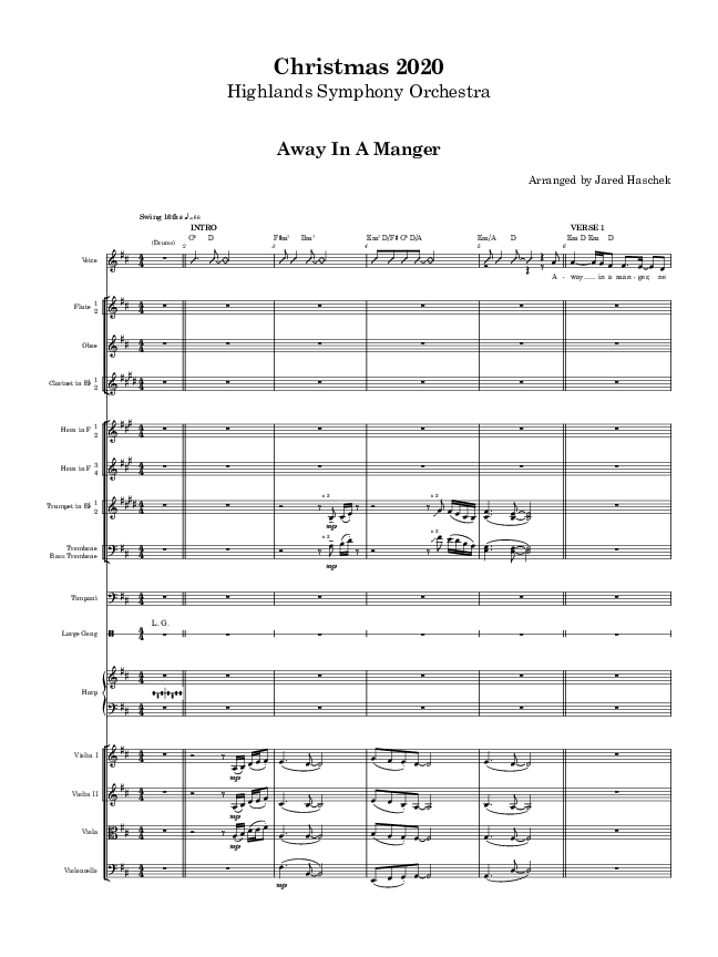 Away In a Manger Orchestration (Highlands Worship)