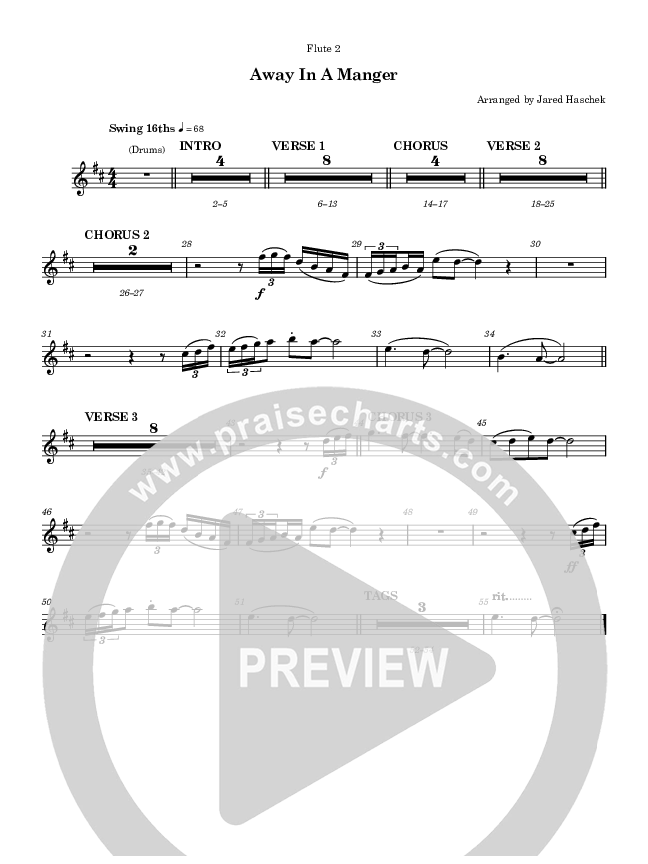 Away In a Manger Flute 1/2 (Highlands Worship)