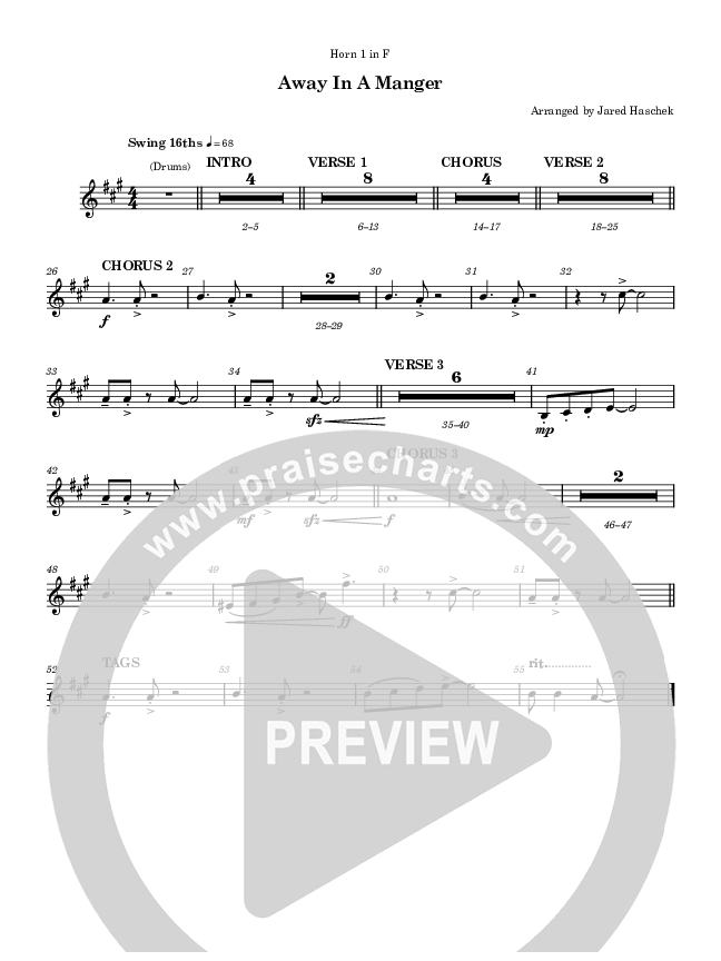 Away In a Manger French Horn 1 (Highlands Worship)