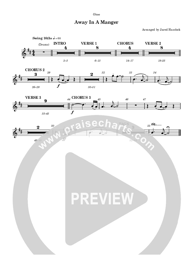 Away In a Manger Oboe (Highlands Worship)