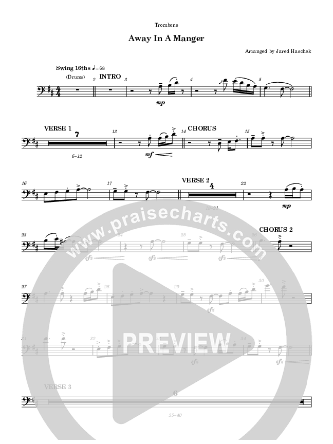 Away In a Manger Trombone (Highlands Worship)