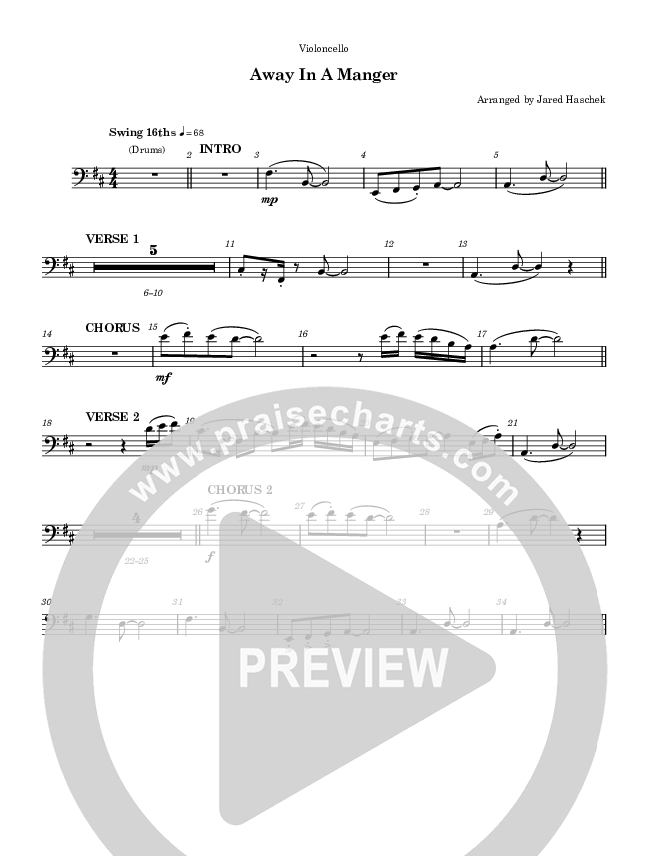 Away In a Manger Violincello (Highlands Worship)