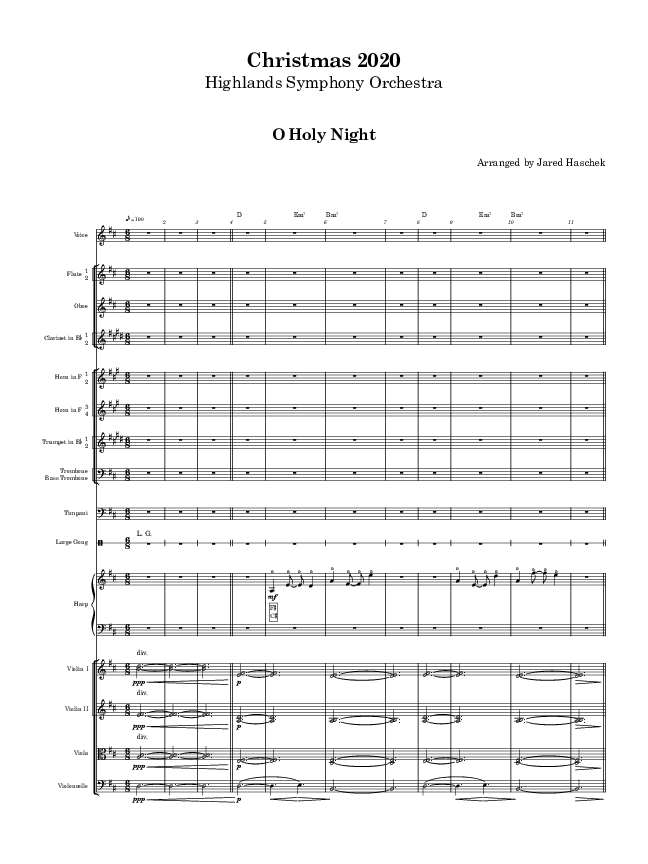 O Holy Night Orchestration (Highlands Worship)