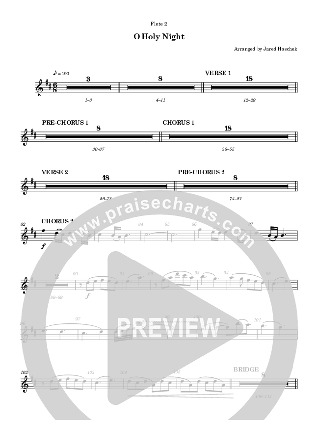 O Holy Night Flute 1/2 (Highlands Worship)