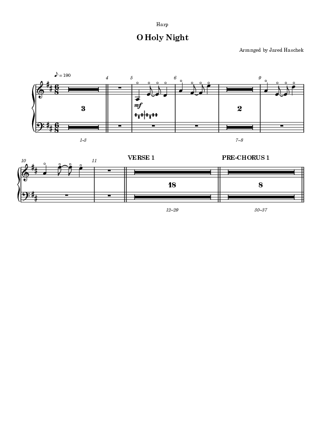 O Holy Night Harp (Highlands Worship)