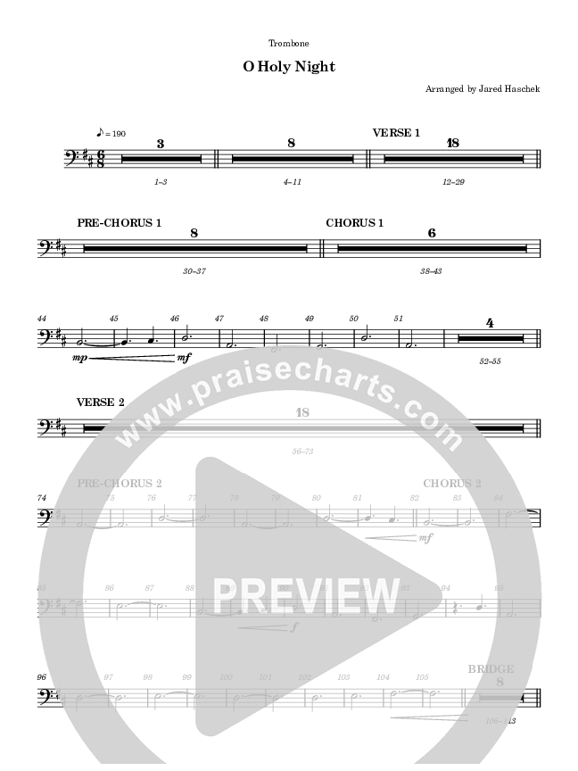 O Holy Night Trombone (Highlands Worship)