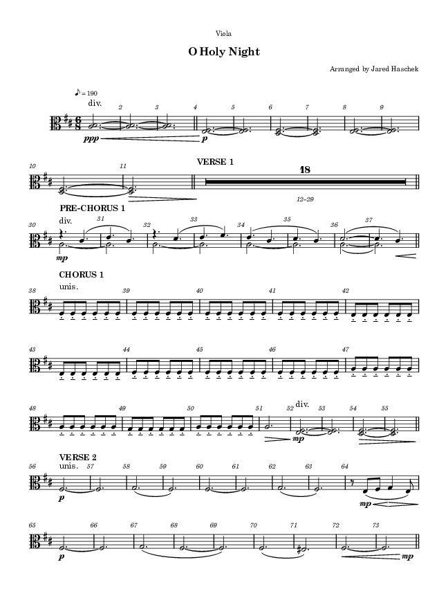 O Holy Night Viola (Highlands Worship)