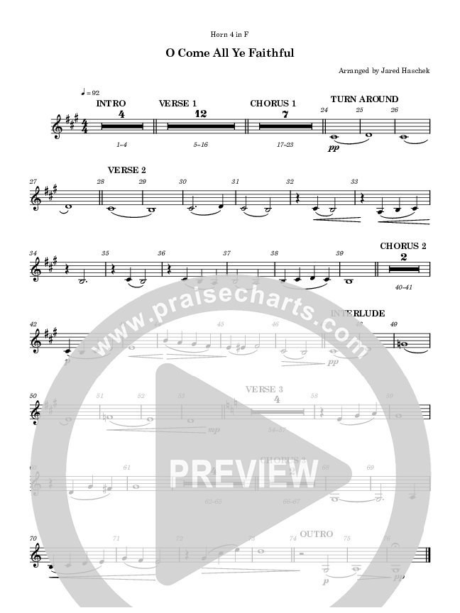 O Come All Ye Faithful French Horn (Highlands Worship)