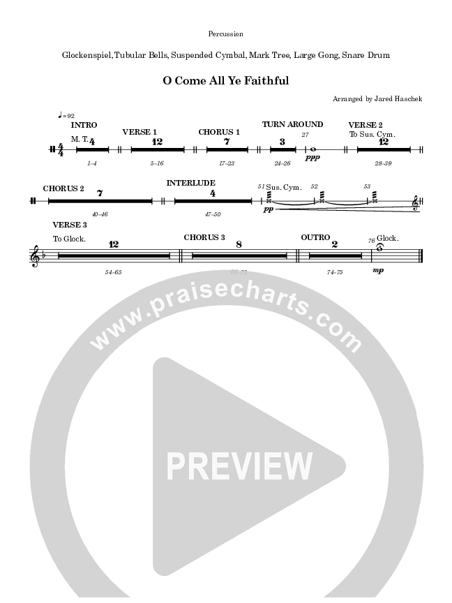 O Come All Ye Faithful Percussion (Highlands Worship)