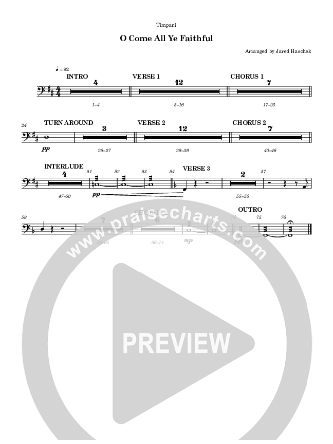O Come All Ye Faithful Timpani (Highlands Worship)