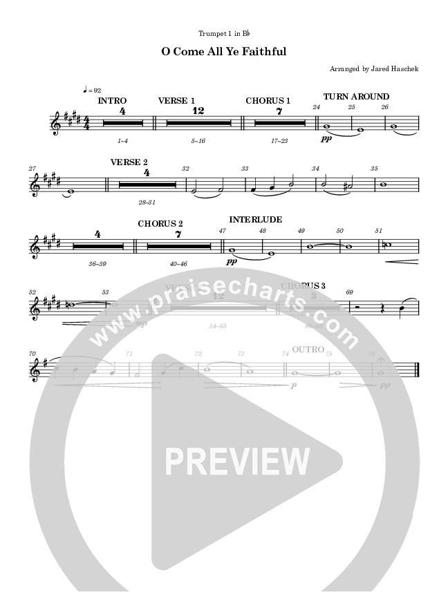 O Come All Ye Faithful Trumpet 1 (Highlands Worship)