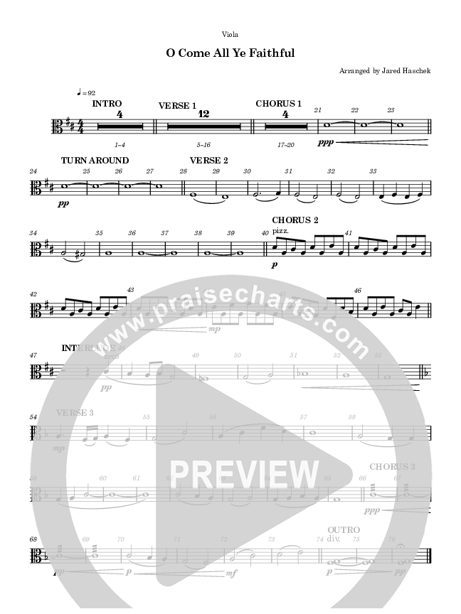 O Come All Ye Faithful Viola (Highlands Worship)