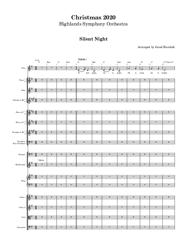 Silent Night Conductor's Score (Highlands Worship)