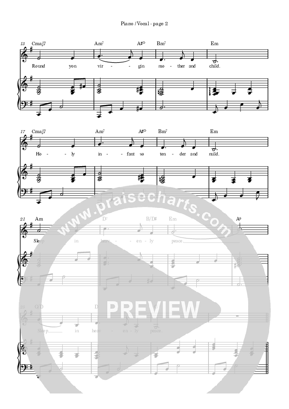 Silent Night Piano/Vocal (Highlands Worship)