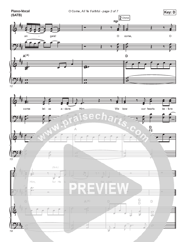 O Come All Ye Faithful Piano/Vocal Pack (CAIN)