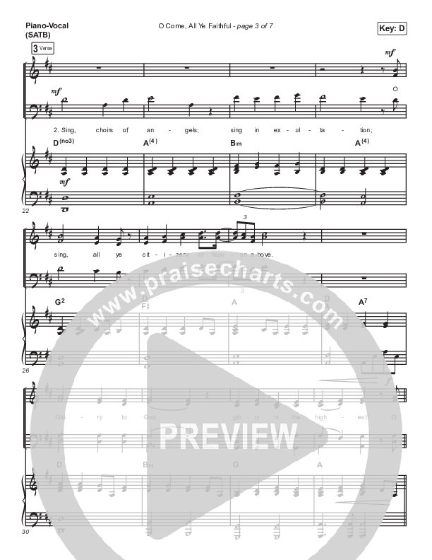 O Come All Ye Faithful Piano/Vocal Pack (CAIN)