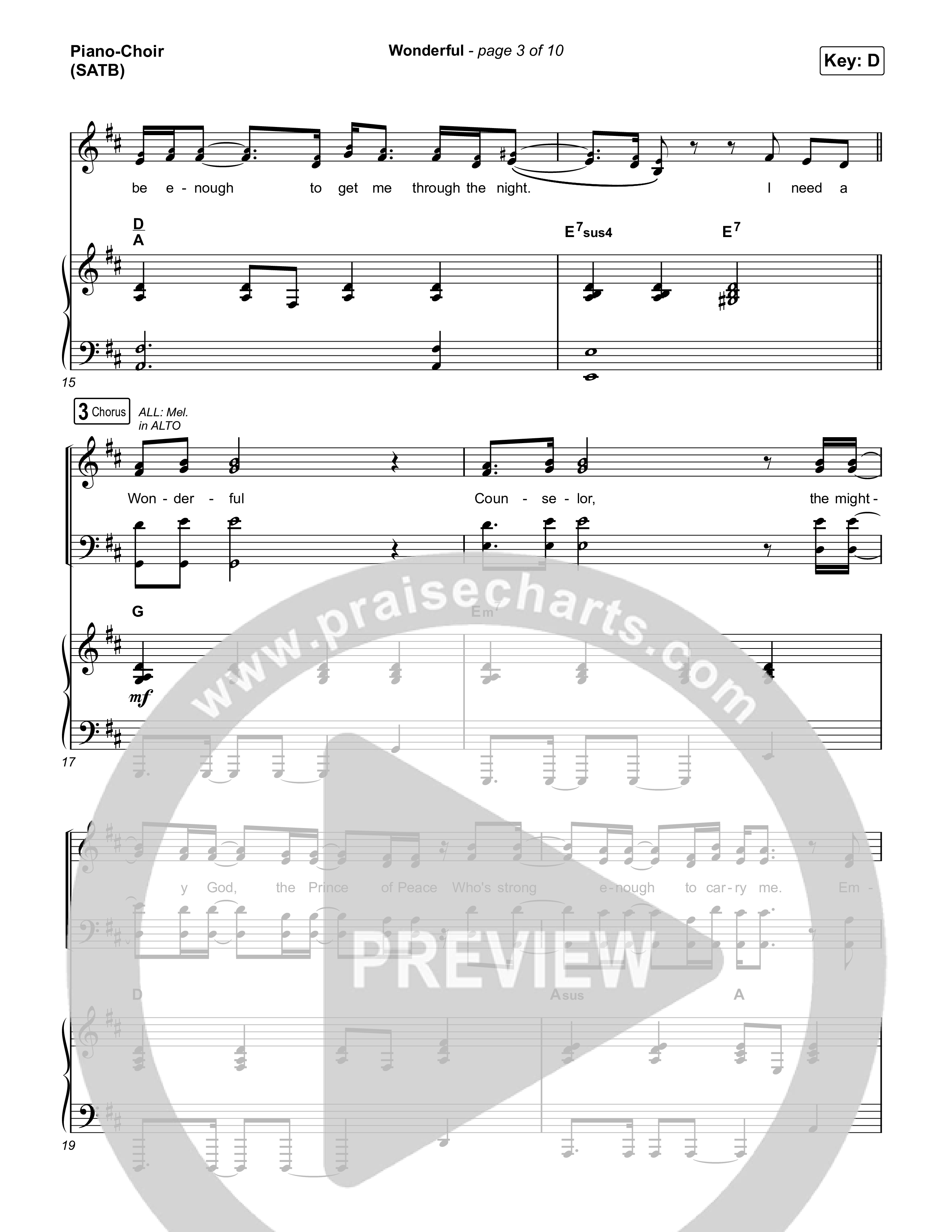 Wonderful Piano/Vocal (SATB) (CAIN)