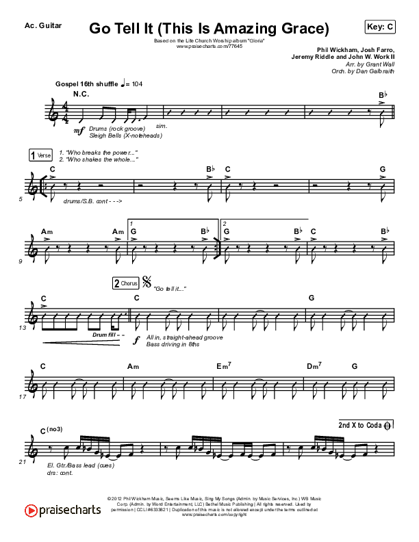 Go Tell It (This Is Amazing Grace) Acoustic Guitar (Life.Church Worship)