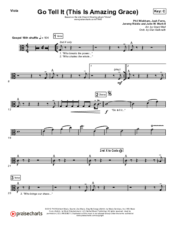 Go Tell It (This Is Amazing Grace) Viola (Life.Church Worship)