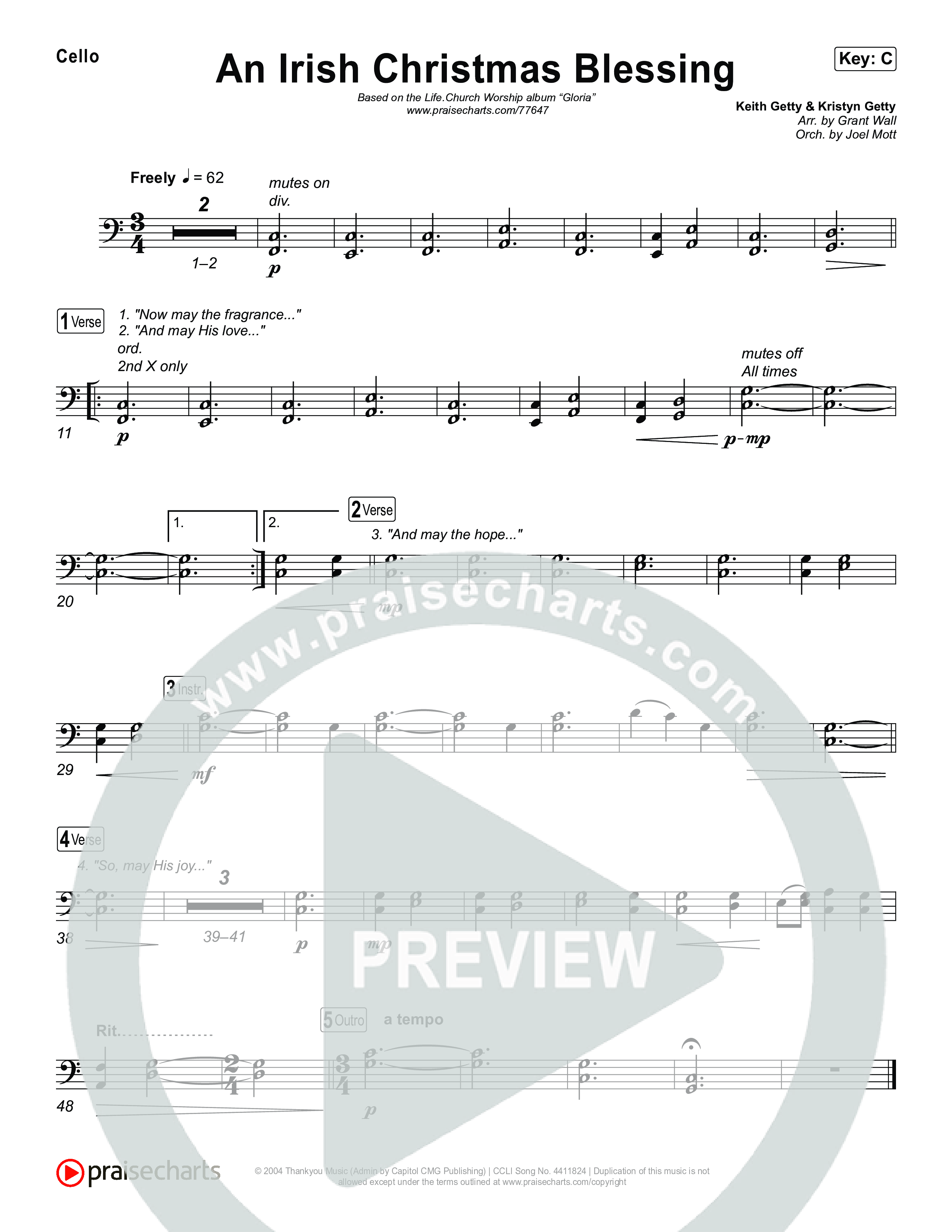 An Irish Christmas Blessing Cello (Life.Church Worship)