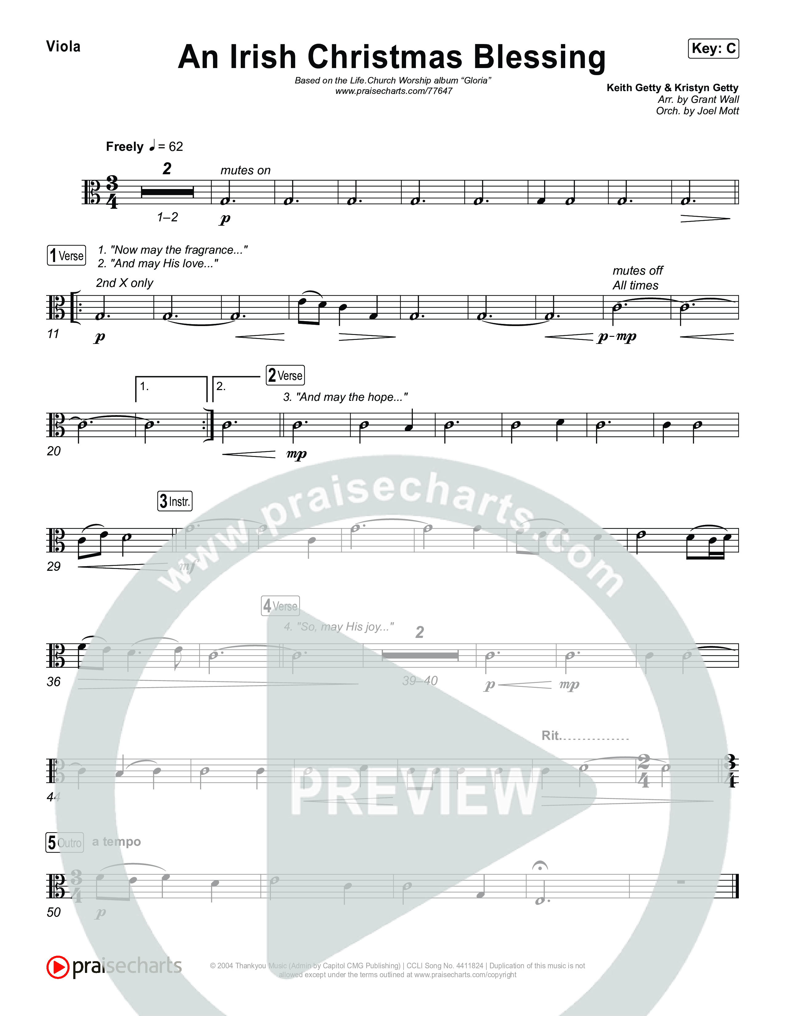 An Irish Christmas Blessing Viola (Life.Church Worship)